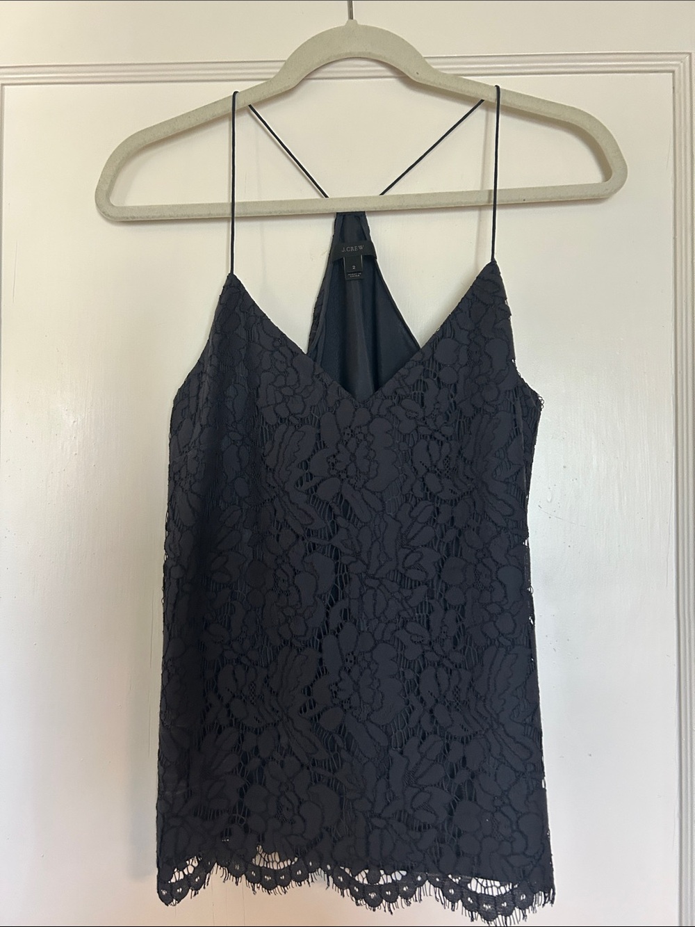 Jcrew Lace Cami Racer Back Top